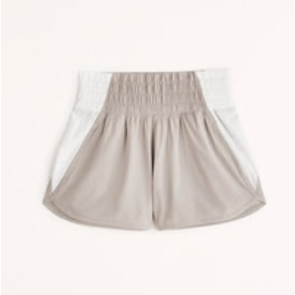 Abercrombie & Fitch Beige and White Athletic Shorts